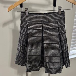 Design Lab Lord & Taylor Black and White Skater Skirt